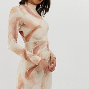 MIDI DRESS OPEN BACK NWT